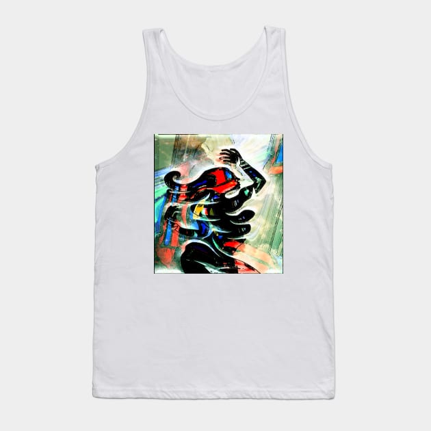 Dancing Girl At Night Tank Top by Art Z Tees Please